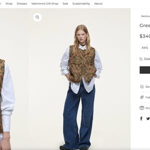 Farm Rio X Barbour Green Fernanda Liner Vest